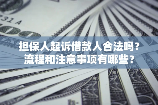 济南担保人起诉借款人合法吗？流程和注意事项有哪些？