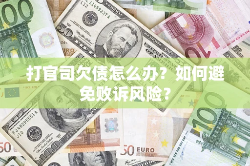 济南打官司欠债怎么办？如何避免败诉风险？