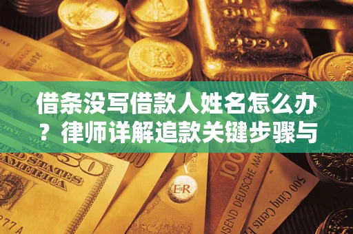 济南借条没写借款人姓名怎么办？律师详解追款关键步骤与证据链构建