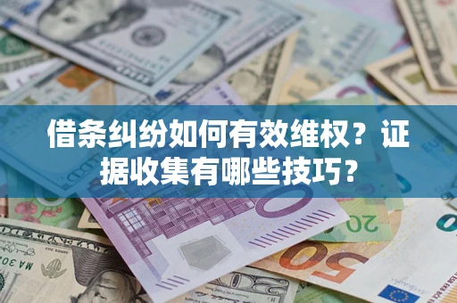 济南借条纠纷如何有效维权？证据收集有哪些技巧？