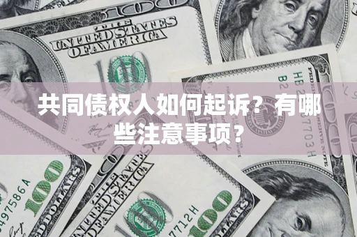 济南共同债权人如何起诉？有哪些注意事项？